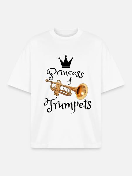 Goldene Trompete Krone - Boxy Heavyweight Unisex Organic T-Shirt von Stanley/Stella - Weiß