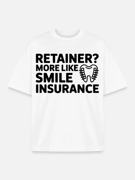 Smile Insurance Retainer Lebensdesign - Boxy Heavyweight Unisex Organic T-Shirt von Stanley/Stella - Weiß