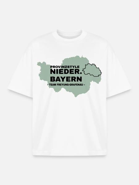 Basse-Bavière | FREYUNG-GRAFENAU - T-shirt unisexe boxy épais biologique Stanley/Stella - blanc