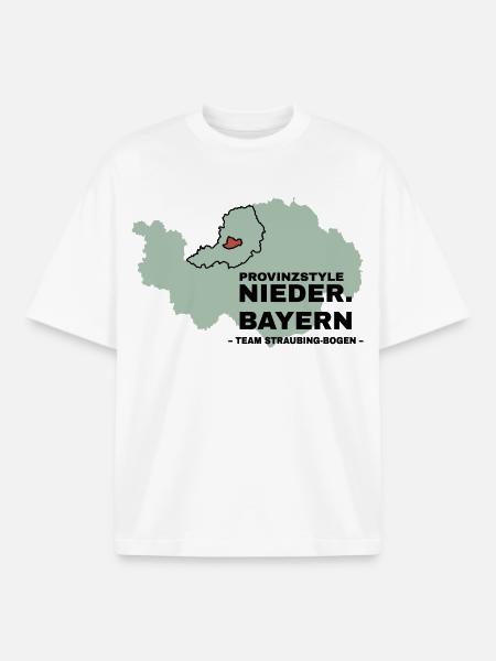 Niederbayern | STRAUBING-BOGEN - Boxy Heavyweight Unisex Organic T-Shirt von Stanley/Stella - Weiß