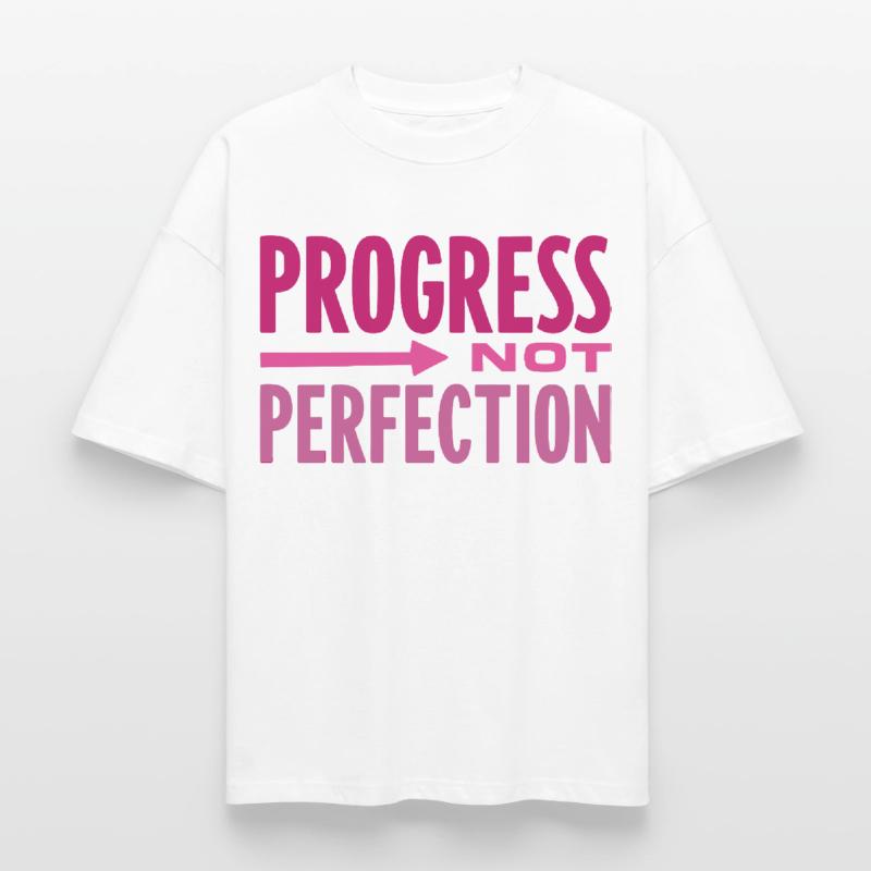 Le progrès, pas la perfection Le progrès compte T-shirt unisexe épais coupe boxy Stanley/Stella