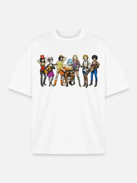 GIRLS POWER - nice people - Boxy Heavyweight Unisex Organic T-Shirt by Stanley/Stella - white