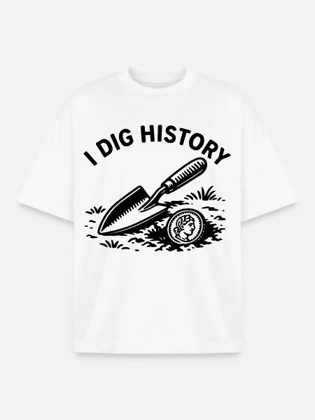 Ich mag das Geschichts-Metall-Detektionsabenteuer - Boxy Heavyweight Unisex Organic T-Shirt von Stanley/Stella - Weiß