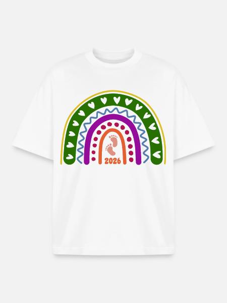 Quand l’amour devient vie - Bébé 2026 - T-shirt unisexe boxy épais biologique Stanley/Stella - blanc