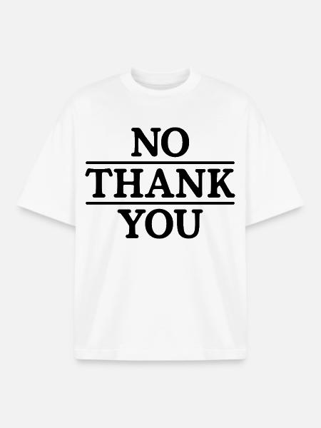 Non merci - T-shirt unisexe boxy épais biologique Stanley/Stella - blanc