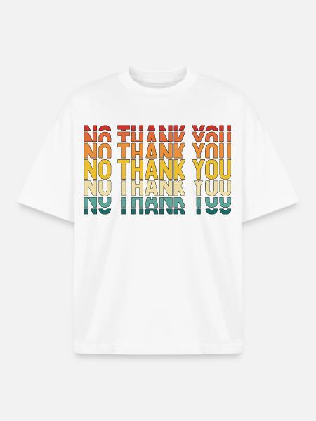 Non merci - T-shirt unisexe boxy épais biologique Stanley/Stella - blanc