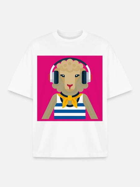 HUMAN SHEEP - baby & kids - Boxy Heavyweight Unisex Organic T-Shirt by Stanley/Stella - white