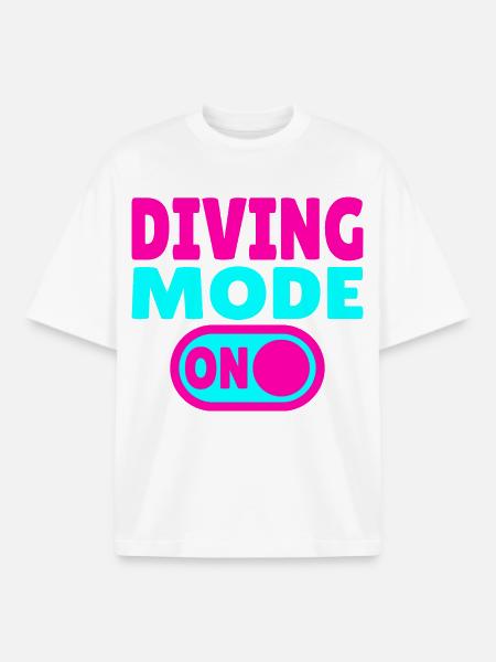 Mode plongée activé – Tauchen - T-shirt unisexe boxy épais biologique Stanley/Stella - blanc