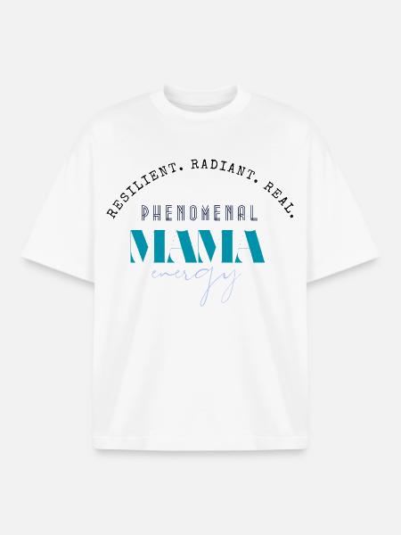 Phenomenal Mama Energy - Boxy Heavyweight Unisex Organic T-Shirt by Stanley/Stella - white