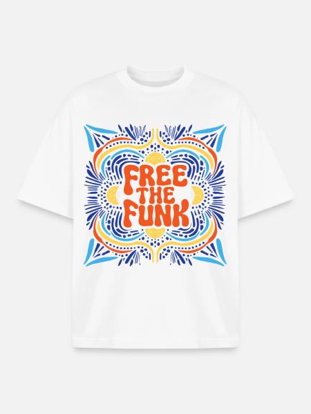 FREE THE FUNK #1 - let's talk - Boxy Heavyweight Unisex Organic T-Shirt by Stanley/Stella - white