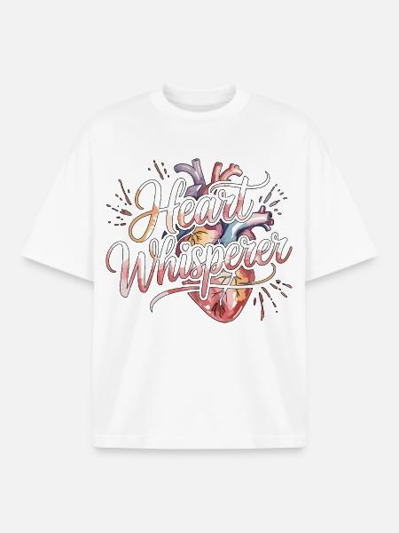 Cardiac Tech Heart Whisperer Pacemaker Technician - Boxy Heavyweight Unisex Organic T-Shirt von Stanley/Stella - Weiß