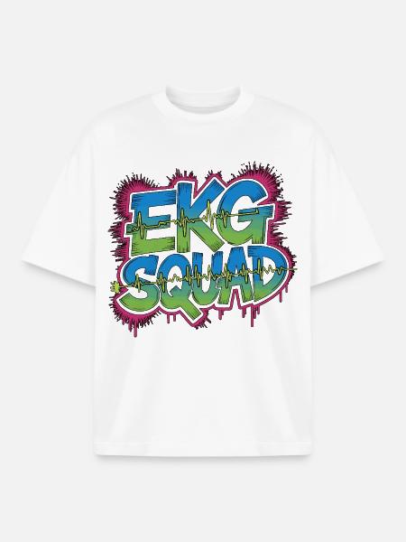Cardiac Tech EKG Squad Pacemaker Technician - Boxy Heavyweight Unisex Organic T-Shirt von Stanley/Stella - Weiß