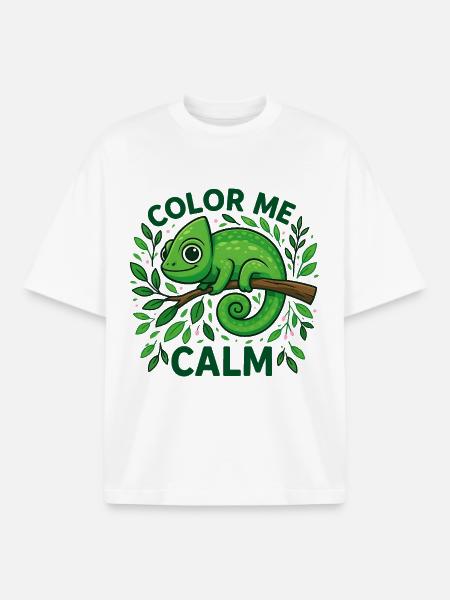 A calm chameleon - Boxy Heavyweight Unisex Organic T-Shirt by Stanley/Stella - white