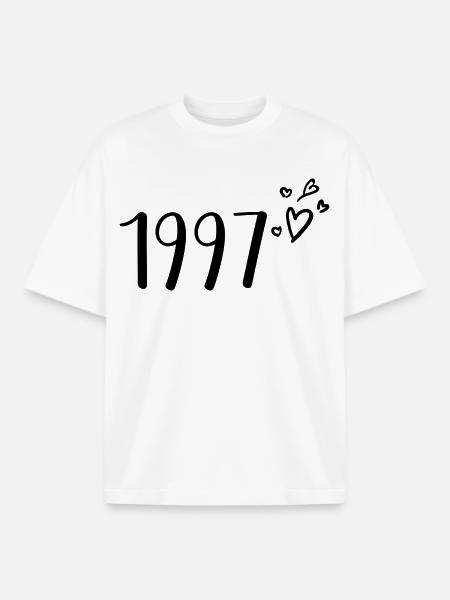 1997 - T-shirt unisexe boxy épais biologique Stanley/Stella - blanc