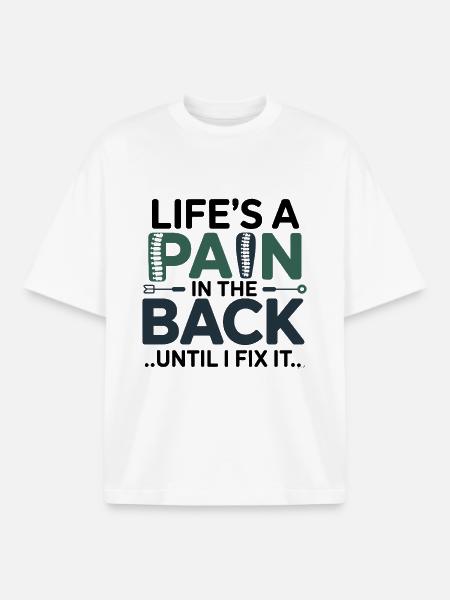 Licensed DC Musculoskeletal Clinical Adjustment  - Boxy Heavyweight Unisex Organic T-Shirt by Stanley/Stella - white