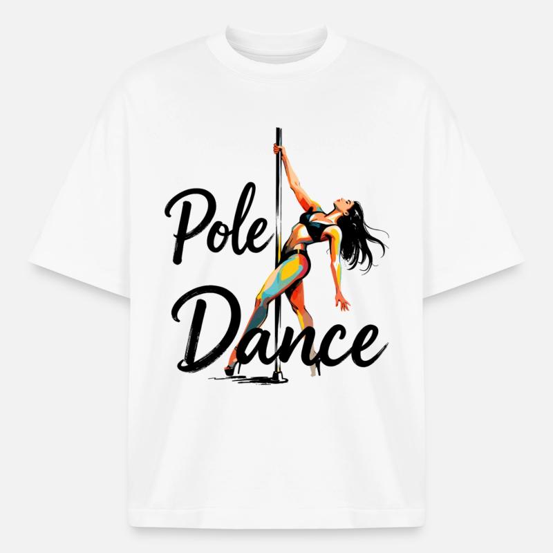 Pole Dance Pole Dancer Aesthetic Gift - Boxy Heavyweight Unisex Organic T-Shirt by Stanley/Stella - white