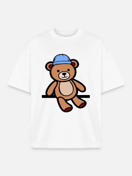 Doll Teddy Bear Bears - Boxy Heavyweight Unisex Organic T-Shirt by Stanley/Stella - white