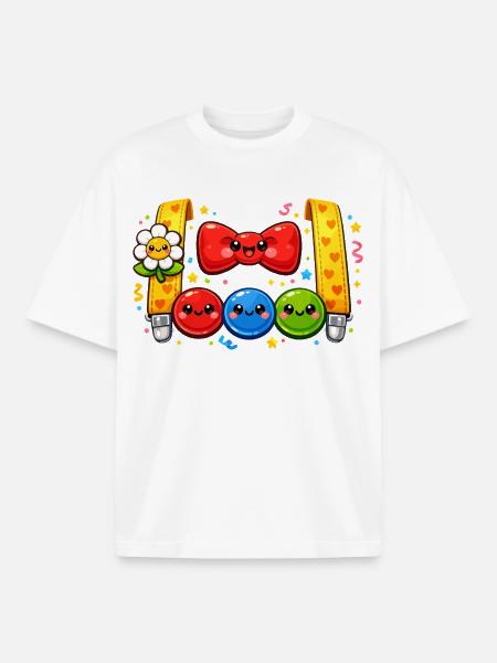 Clown Kostüm Karneval Fasching Geschenk - Boxy Heavyweight Unisex Organic T-Shirt von Stanley/Stella - Weiß