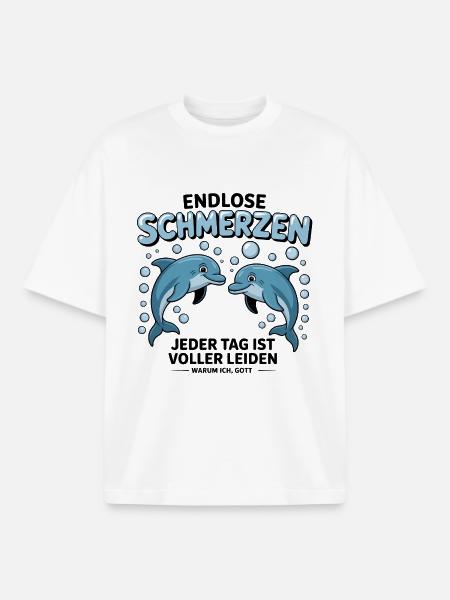 Endless Pains - Funny German Memes - Boxy Heavyweight Unisex Organic T-Shirt by Stanley/Stella - white