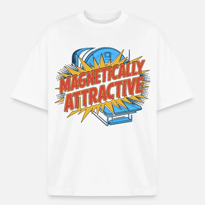 MRI Tech Magnetically Attractive MRI Technologist - Boxy Heavyweight Unisex Organic T-Shirt von Stanley/Stella - Weiß