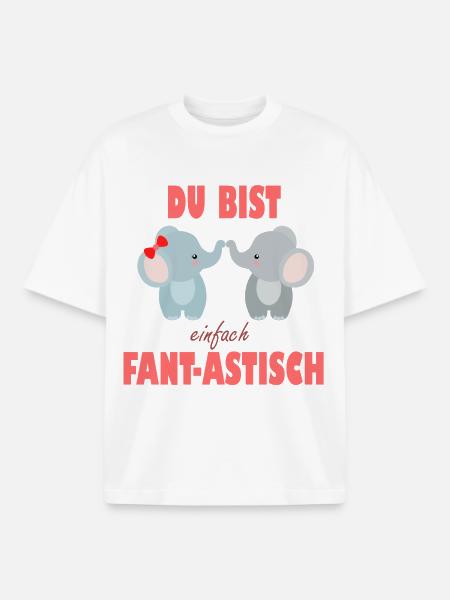 You're just fantastic, elephant friends - Boxy Heavyweight Unisex Organic T-Shirt by Stanley/Stella - white