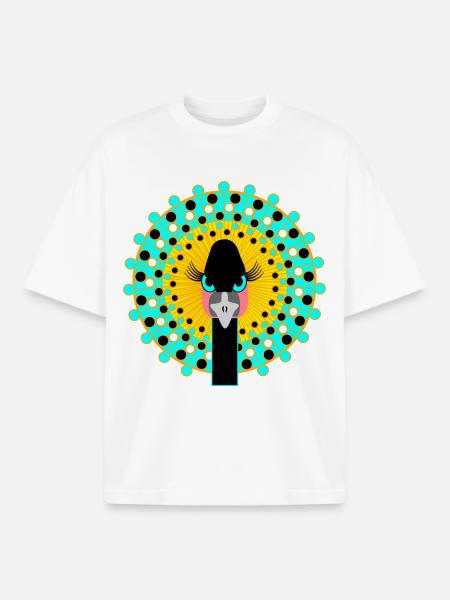Vogel-Mädchen-Power - Boxy Heavyweight Unisex Organic T-Shirt von Stanley/Stella - Weiß