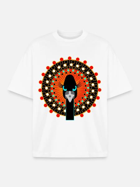 Vogel mit Haltung - Boxy Heavyweight Unisex Organic T-Shirt von Stanley/Stella - Weiß