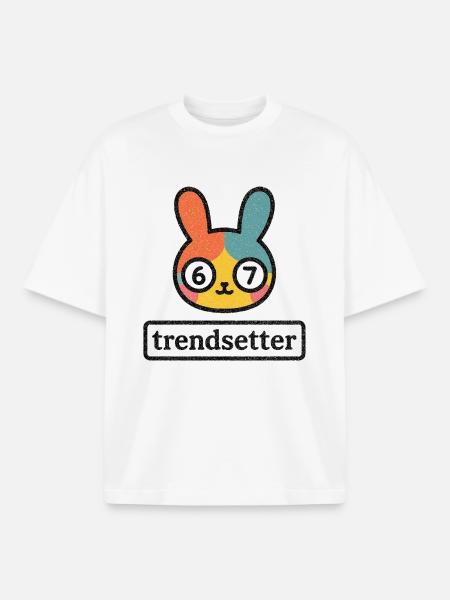 Bunny 67: Trendsetter - Boxy Heavyweight Unisex Organic T-Shirt von Stanley/Stella - Weiß