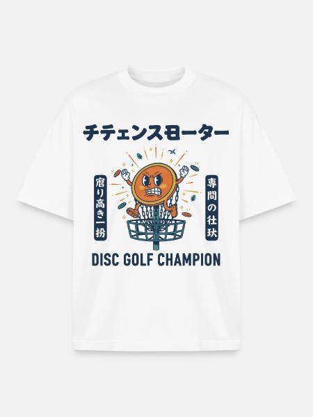 Disc-Golf-Champion lustiges Disc-Golfer-Design - Boxy Heavyweight Unisex Organic T-Shirt von Stanley/Stella - Weiß