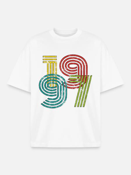 Millésime 1997 - T-shirt unisexe boxy épais biologique Stanley/Stella - blanc