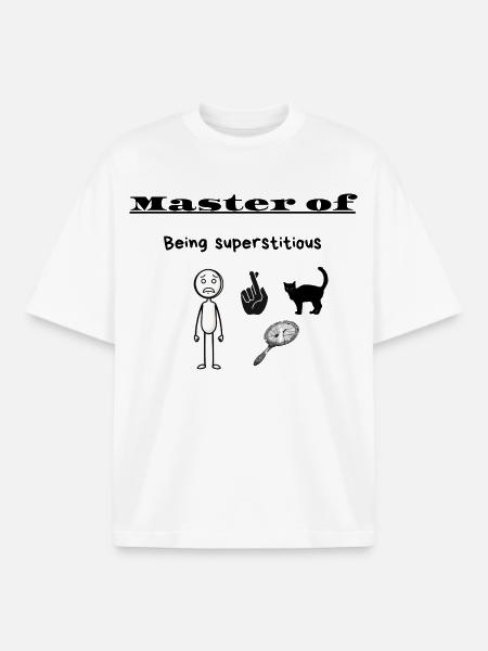 Master of Being superstitious - Boxy Heavyweight Unisex Organic T-Shirt by Stanley/Stella - white