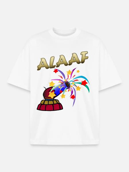Alaaf Karneval Feuerwerk Fasching - Boxy Heavyweight Unisex Organic T-Shirt von Stanley/Stella - Weiß