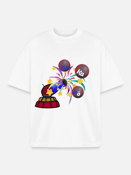 Ku Ka Kö - Festival Magic Carnaval - T-shirt unisexe boxy épais biologique Stanley/Stella - blanc