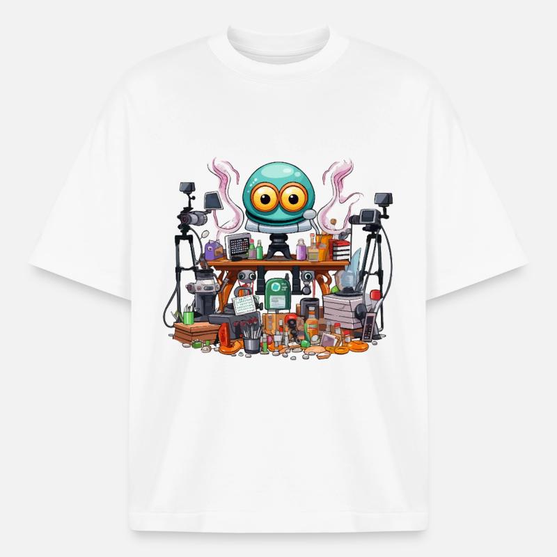 Creative Gadget Workshop Alien - Heavyweight Boxy Unisex T-Shirt by Stanley/Stella - white