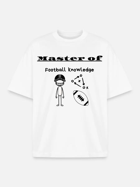Master of Football knowledge - Boxy Heavyweight Unisex Organic T-Shirt by Stanley/Stella - white