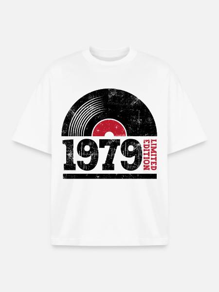 Millésime 1979 - T-shirt unisexe boxy épais biologique Stanley/Stella - blanc