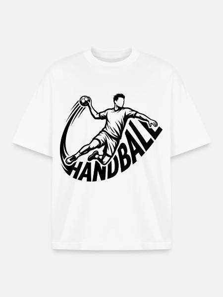 Joueurs de handball - T-shirt unisexe boxy épais biologique Stanley/Stella - blanc
