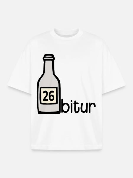 Party Bottle - Abitur 2026 - Boxy Heavyweight Unisex Organic T-Shirt by Stanley/Stella - white