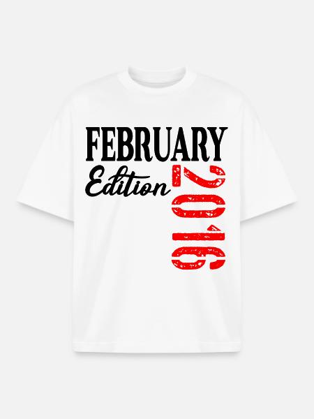 Février 2016 - 11e anniversaire - T-shirt unisexe boxy épais biologique Stanley/Stella - blanc