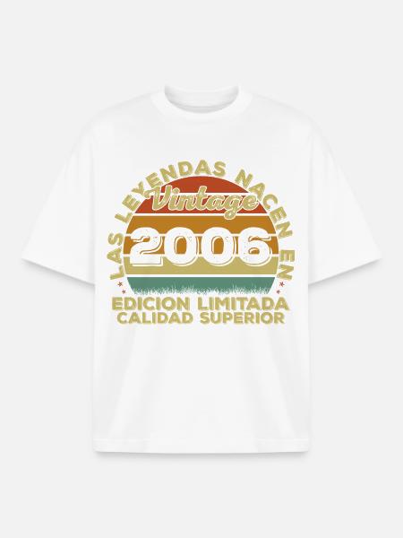 20e anniversaire 20e anniversaire Millésime 2006 - T-shirt unisexe boxy épais biologique Stanley/Stella - blanc