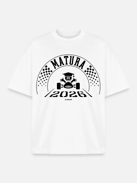 Matura 2026 (Matura / Finish / Black) - Boxy Heavyweight Unisex Organic T-Shirt by Stanley/Stella - white