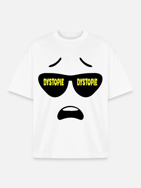 Expression faciale Dystopie Future - T-shirt unisexe boxy épais biologique Stanley/Stella - blanc