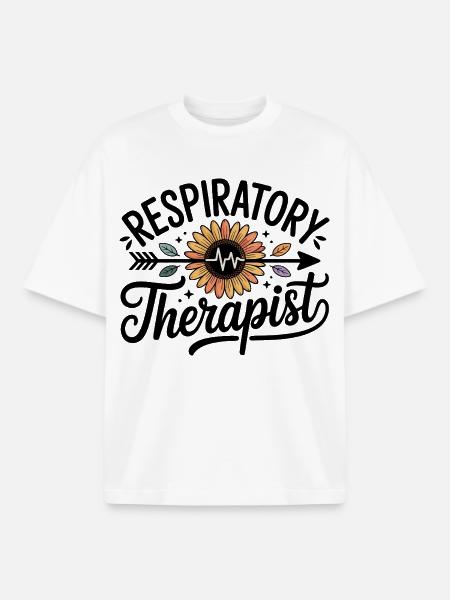 Sunflower Heartbeat Therapy - Boxy Heavyweight Unisex Organic T-Shirt by Stanley/Stella - white