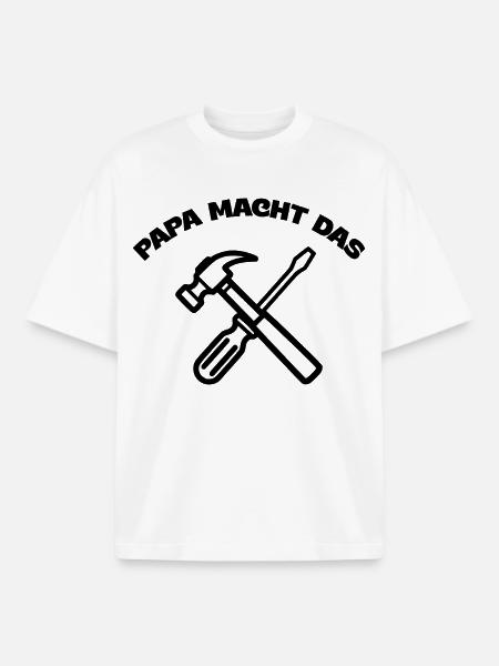 Dad does it – DIY & Father's Day - Boxy Heavyweight Unisex Organic T-Shirt by Stanley/Stella - white