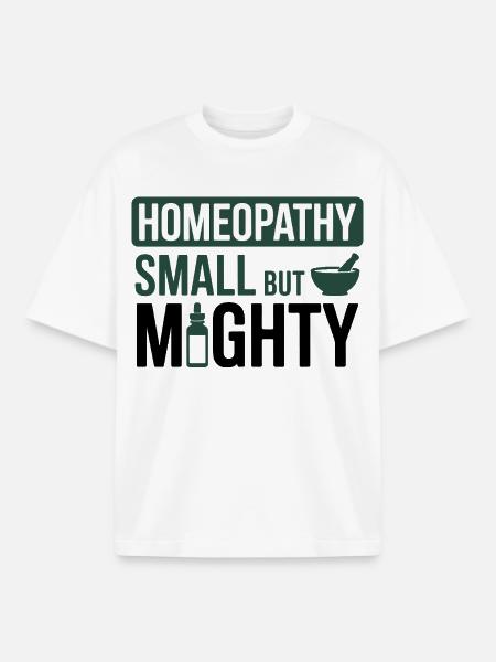Homeopathy Small But Mighty Professional  - Boxy Heavyweight Unisex Organic T-Shirt by Stanley/Stella - white