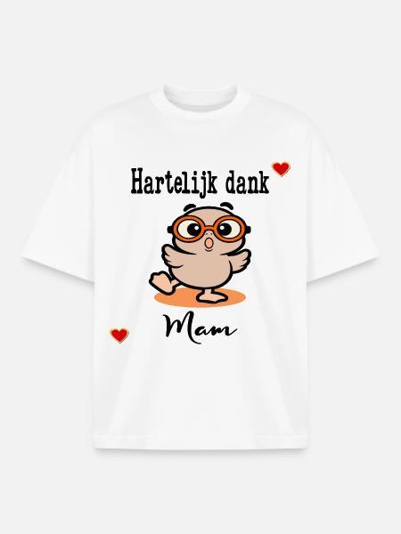 Happy Mother's Day Mama Chick - Boxy Heavyweight Unisex Organic T-Shirt by Stanley/Stella - white