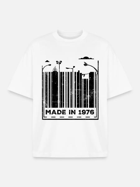 Millésime 1976 - T-shirt unisexe boxy épais biologique Stanley/Stella - blanc