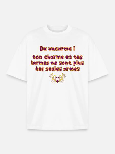 Du_vacarme_ton_charme_et_tes_larmes_ne_sont_plus.. - Boxy Heavyweight Unisex Organic T-Shirt by Stanley/Stella - white