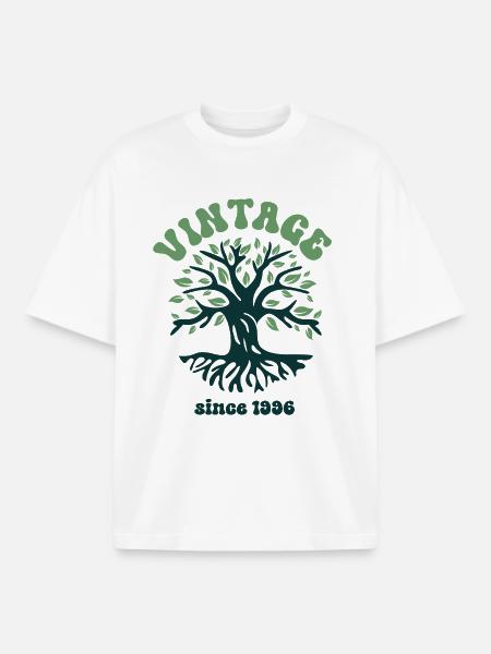 Millésime 1996 - T-shirt unisexe boxy épais biologique Stanley/Stella - blanc
