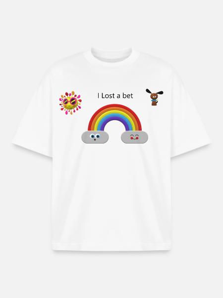 Lost a bet - Boxy Heavyweight Unisex Organic T-Shirt by Stanley/Stella - white